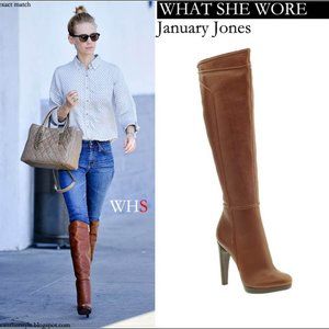 👢👢 Rachel Zoe Brown Leather Platform Knee High Boots :: Size 7 👢👢